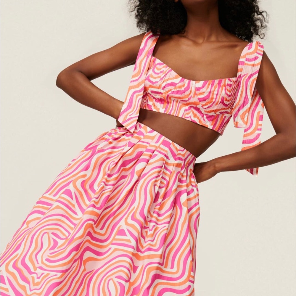 Solid & Striped Skirt & Top set